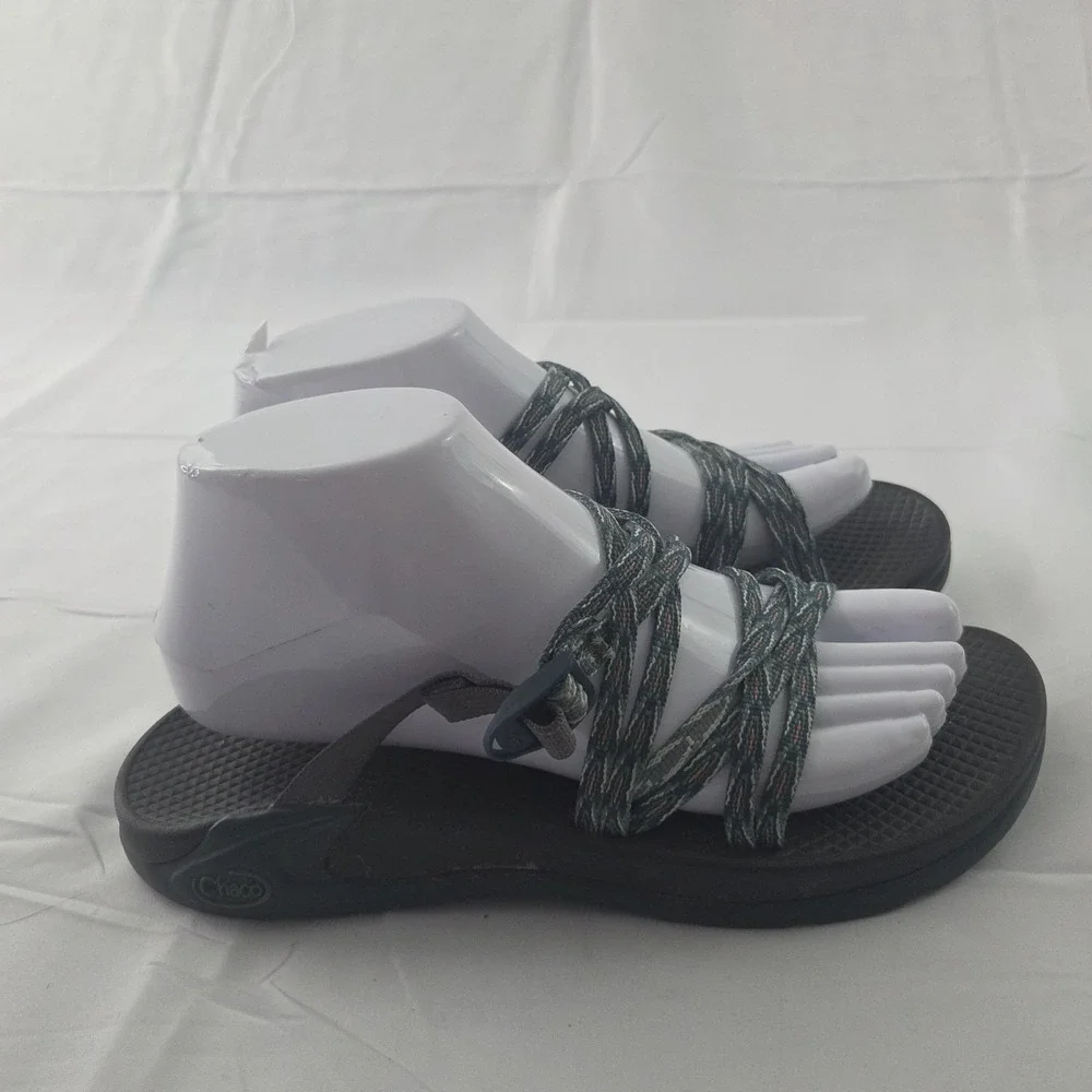 Chaco Sandals Womens 8 Green Braided Strappy Sport Gorpcore Granola Comfort